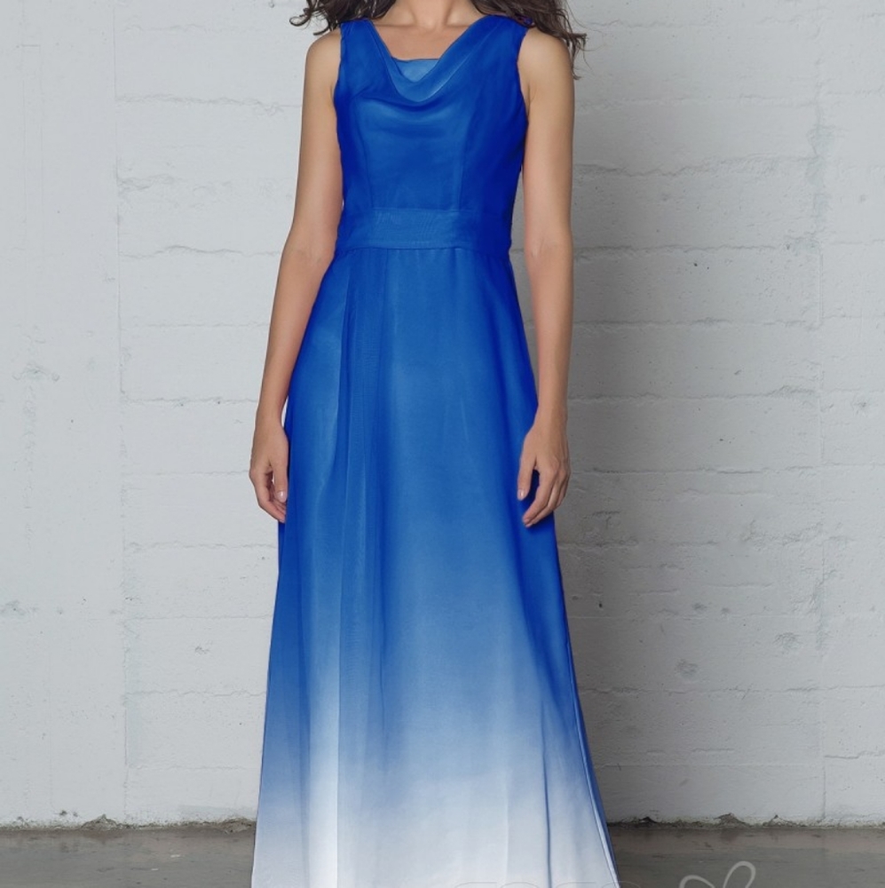 Blue ombre bridesmaids dress
